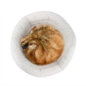 Indulge Your Pet in Ultimate Comfort with Our Semi-closed Round Ice Velvet Pet Deep Sleep Bed
